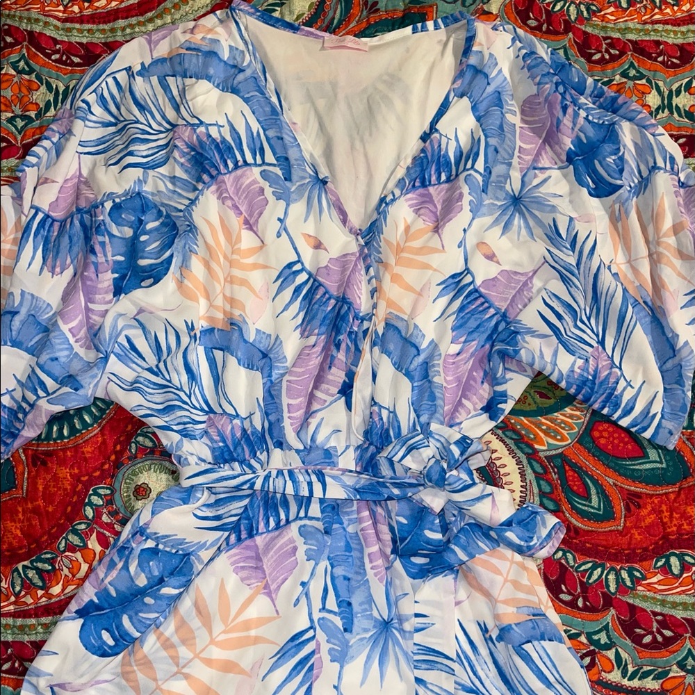 Pink lily romper